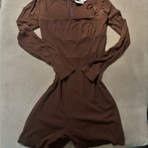 Brown Long romper